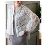 ホワイト | 甘さを引いた大人のレースシアーふんわり袖シャツブラウス レディース ファッション | Sawa a la mode