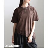 ブラウン | 裾で差がつくレースヘムアシメカットソー レディース トップス | Sawa a la mode