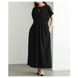 ブラック | 美しいラインを描くウエストタック前後2wayワンピース レディース ファッション | Sawa a la mode