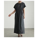 チャコール | 美しいラインを描くウエストタック前後2wayワンピース レディース ファッション | Sawa a la mode