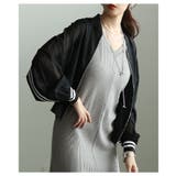 ブラック | 今っぽスタイルに仕上がるライン柄シアートラックジャケット レディース ファッショ… | Sawa a la mode
