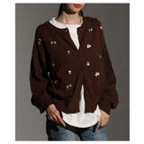 ブラウン | 大人の遊び心宿る花柄×果物刺繍ニットカーディガン レディース ファッション | Sawa a la mode