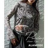 ベージュ | 主役級のモード感纏うペイズリー柄メッシュカットソー レディース ファッション | Sawa a la mode