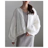 オフホワイト | 重ねて華やぐドット柄チュールレイヤードブルゾン レディース ファッション | Sawa a la mode