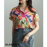 ピンク | 大人を彩るニュアンスフラワーコットンブラウス レディース トップス | Sawa a la mode