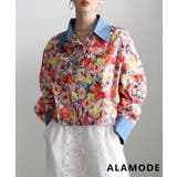 ピンク | 気分まで華やぐフラワーシャツトップス レディース トップス | Sawa a la mode
