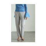 グレー | 艶やかなパールデコレーションのきれいめテーパードパンツ レディース ファッション | Sawa a la mode