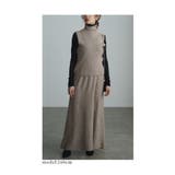 モカ | コーデの幅広がるニットベストとスカート2点セット レディース ファッション | Sawa a la mode