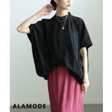 ブラック | 超伸縮でラクに着れるストレッチドルマンシャツブラウス レディース トップス | Sawa a la mode