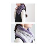 グレー | リバーシブルで使えるファーネックウォーマー レディース ファッション | Sawa a la mode
