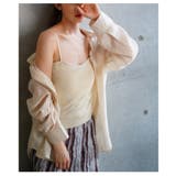 ベージュ | 色んなコーデで愉しめるキャミ付きアンサンブルシアーシャツ レディース ファッション | Sawa a la mode