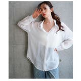 オフホワイト | 色んなコーデで愉しめるキャミ付きアンサンブルシアーシャツ レディース ファッション | Sawa a la mode