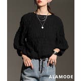 ブラック | ふんわりシルエットシャーリングブラウス レディース ファッション | Sawa a la mode