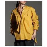 マスタード | 鮮やかなカラーが目を惹くコットンシャツブラウス レディース ファッション | Sawa a la mode