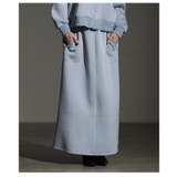 サックス | 「リラクシー×きれい見え」ポケット付きステッチデザインスカート レディース ファ… | Sawa a la mode