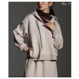 ベージュ | ヒトクセお洒落なステッチデザインフーディー レディース ファッション | Sawa a la mode