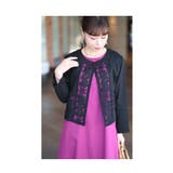 ブラック | 上品に羽織れる大人の花レースジャケット レディース ファッション | Sawa a la mode