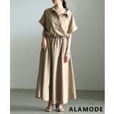 ベージュ | こなれ感をつくるスキッパードロストシャツワンピース レディース ワンピース | Sawa a la mode