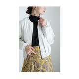 オフホワイト | 上品に羽織れるラムレザーライダースジャケット レディース ファッション | Sawa a la mode