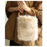 ベージュ | 心ときめくフェイクファースクエアハンドバッグ レディース ファッション | Sawa a la mode