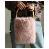 ピンク | 心ときめくフェイクファースクエアハンドバッグ レディース ファッション | Sawa a la mode