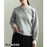 ライトグレー | シンプルに映える配色アクセントクルーネックニット レディース トップス | Sawa a la mode