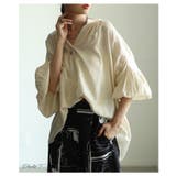 オフホワイト | ニュアンス溢れる袖コンシャスブラウス レディース ファッション | Sawa a la mode