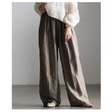 ブラウン | 軽やかに抜け感纏うシアーイージーワイドパンツ レディース ファッション | Sawa a la mode