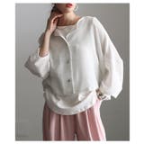 ホワイト | ほのかに煌めくラメ入りシアーニットカーディガン レディース ファッション | Sawa a la mode