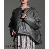 グレー | 後ろ姿で魅せるバックフレアブルゾン レディース アウター | Sawa a la mode