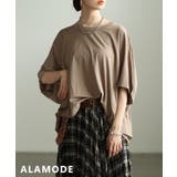 モカ | ひんやり包むタック入りドルマンスリーブ接触冷感カットソー レディース トップス | Sawa a la mode