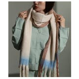 オフホワイト | 「ふわもこ」ミックスカラーフリンジストール レディース ファッション | Sawa a la mode