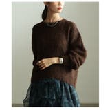 ダークブラウン | 気分華やぐソフトシャギーショートニットプルオーバー レディース ファッション | Sawa a la mode