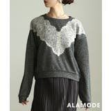 ブラック | ひと目で華やぐグリッターレースプルオーバー レディース トップス | Sawa a la mode