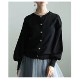 ブラック | お気に入りが見つかるメタルボタンニットカーディガン レディース ファッション | Sawa a la mode
