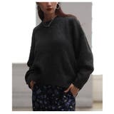 チャコール | デイリーに着まわせるショートニットプルオーバートップス レディース ファッション | Sawa a la mode