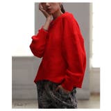 レッド | デイリーに着まわせるショートニットプルオーバートップス レディース ファッション | Sawa a la mode