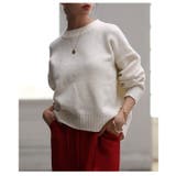 オフホワイト | デイリーに着まわせるショートニットプルオーバートップス レディース ファッション | Sawa a la mode