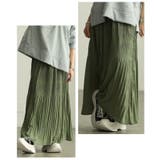 カーキ | ふわっと軽やかなマジョリカプリーツフレアスカート レディース ファッション | Sawa a la mode