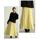 イエロー | ふわっと軽やかなマジョリカプリーツフレアスカート レディース ファッション | Sawa a la mode