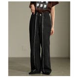 ブラック | ヒトクセ添えるセンターラインストレートデニムパンツ レディース ファッション | Sawa a la mode