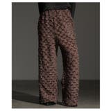 ブラウン | モードな個性を放つ立体フリンジワイドストレートパンツ レディース ファッション | Sawa a la mode