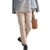 ベージュ(股下68cm) | ストレッチツイルストレートパンツ レディースファッション パンツ | Sawa a la mode