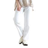ホワイト（股下68cm） | ストレッチツイルストレートパンツ レディースファッション パンツ | Sawa a la mode