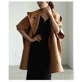 キャメル | 羽織るだけでサマになるフード付きポンチョジャケット レディース ファッション | Sawa a la mode