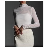 ホワイト | 着こなしの幅が広がるメッシュシアートップス レディース ファッション | Sawa a la mode