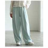 ブルー | 自分サイズが見つかるタックワイドパンツ レディース ファッション | Sawa a la mode