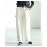 ホワイト | 自分サイズが見つかるタックワイドパンツ レディース ファッション | Sawa a la mode