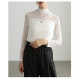 ホワイト | シアーなのに裏起毛で暖かい身頃裏起毛シアートップス レディース ファッション | Sawa a la mode