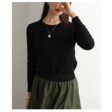 ブラック | 「スッキリ見え×暖かい」裏起毛ニットトップス レディース ファッション | Sawa a la mode